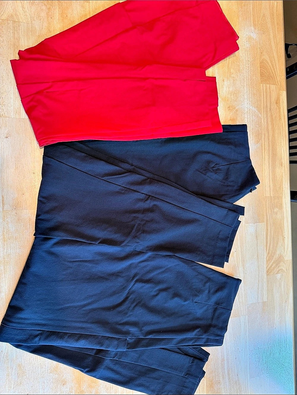 Set of 3 Athleta WANDER SLIM PANT High Rise Size 4 Black & Red & Navy Blue